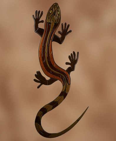 Lizard Exotic Wood Mosaic