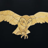 Barn Owl Exotic Wood Mosaic