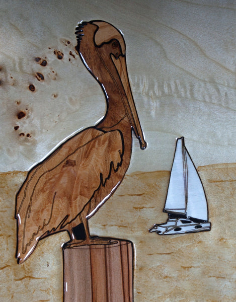 Pelican Exotic Wood Mosaic