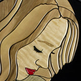 Mother with Baby Exotic Wood Mosaic